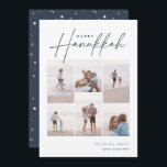 Cartes Pour Fêtes Annuelles Croquis Cursive 6 Photo Collage Hanoukka<br><div class="desc">Partagez de la joie avec ces cartes de fin de année Hanoukka modernes avec 6 de vos photos préférées dans une grille de montage. "Happy Hanoukka" apparaît en haut dans le serif classique et le script cursif à main décontractée. Personnalisez avec votre nom de famille et l'année en bas à...</div>