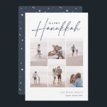 Cartes Pour Fêtes Annuelles Croquis Cursive 6 Photo Collage Hanoukka<br><div class="desc">Partagez de la joie avec ces cartes de fin de année Hanoukka modernes avec 6 de vos photos préférées dans une grille de montage. "Happy Hanoukka" apparaît en haut dans le serif classique et le script cursif à main décontractée. Personnalisez avec votre nom de famille et l'année en bas à...</div>