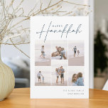 Cartes Pour Fêtes Annuelles Croquis Cursive 6 Photo Collage Hanoukka<br><div class="desc">Partagez de la joie avec ces cartes de fin de année Hanoukka modernes avec 6 de vos photos préférées dans une grille de montage. "Happy Hanoukka" apparaît en haut dans le serif classique et le script cursif à main décontractée. Personnalisez avec votre nom de famille et l'année en bas à...</div>