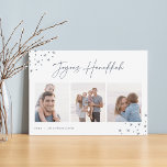 Cartes Pour Fêtes Annuelles Croquis joyeux | Hanoukka Photo Collage<br><div class="desc">Envoyez vos salutations Hanoukka à vos amis et votre famille dans le style chic avec nos élégants cartes photos. Conçu pour accueillir trois de vos photos préférées disposées côte à côte dans un format de collage, la carte comporte "joyous Hanoukka" en décontracté texte esquissé en lettrage orné d'étoiles dessinées à...</div>