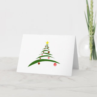 Cartes Pour Fêtes Annuelles Croquis minimaliste d'arbre de Noël