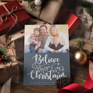Cartes Pour Fêtes Annuelles Croyez en la magie de la photo de Noël