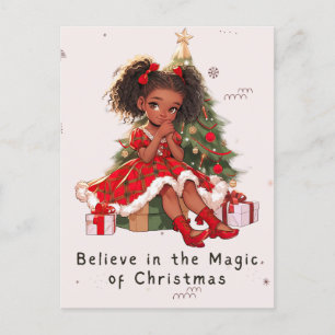 Cartes Pour Fêtes Annuelles Croyez en la magie de Noël Black Girl Magic