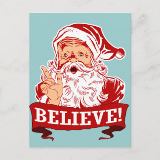 Cartes Pour Fêtes Annuelles Croyez en père noël