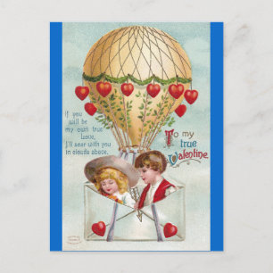 Cartes Pour Fêtes Annuelles Cru chaud Valentine de ballon à air