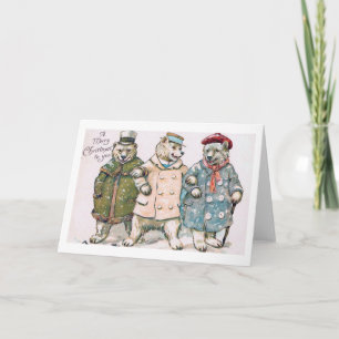 Cartes Pour Fêtes Annuelles Cru de "trois ours de Noël"