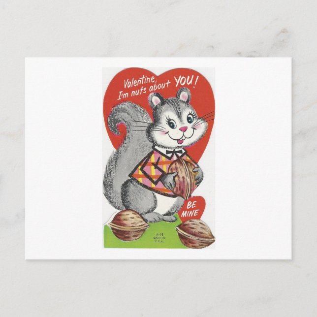 Cartes Pour Fêtes Annuelles Cru "je suis Nuts au sujet de vous" Valentine (Devant)
