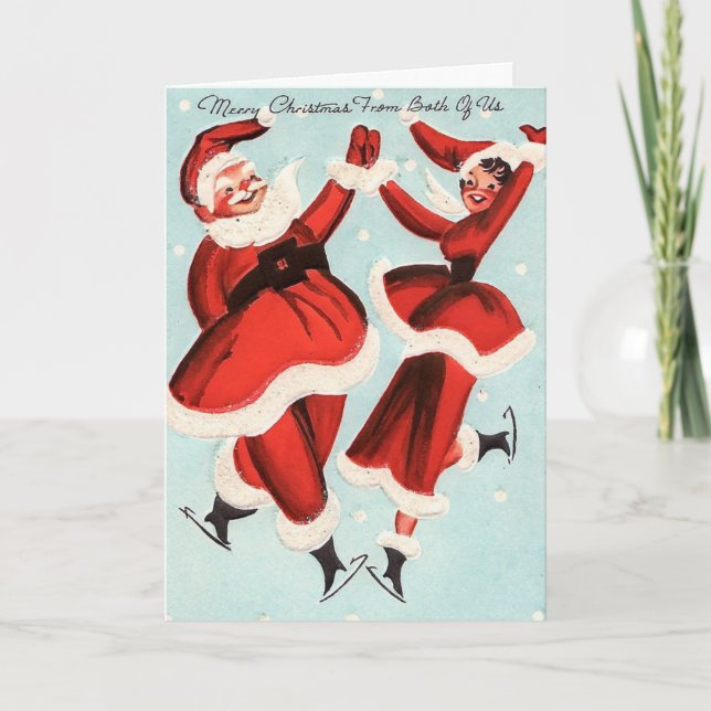 Cartes Pour Fêtes Annuelles Cru - Joyeux Noël de tous les deux nous, (Devant)