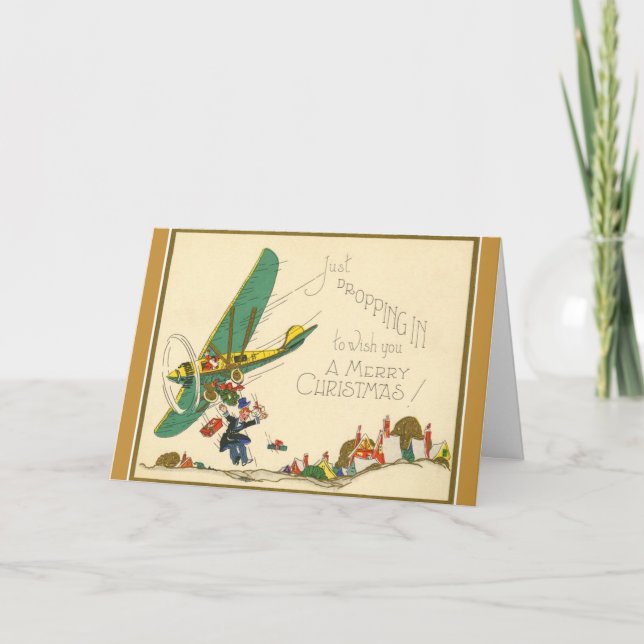 Cartes Pour Fêtes Annuelles Cru - juste se laissant tomber dedans à Noël, (Devant)