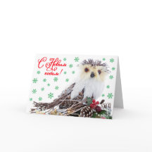 Cru sage de hibou de nouvelle année de Noël