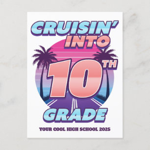 Cartes Pour Fêtes Annuelles Cruisin’ Retour à l’école 10e année