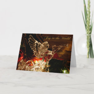Cartes Pour Fêtes Annuelles Crystal Angel Joy au monde