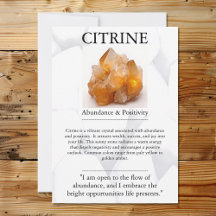 Crystal Signification Card - Citrine