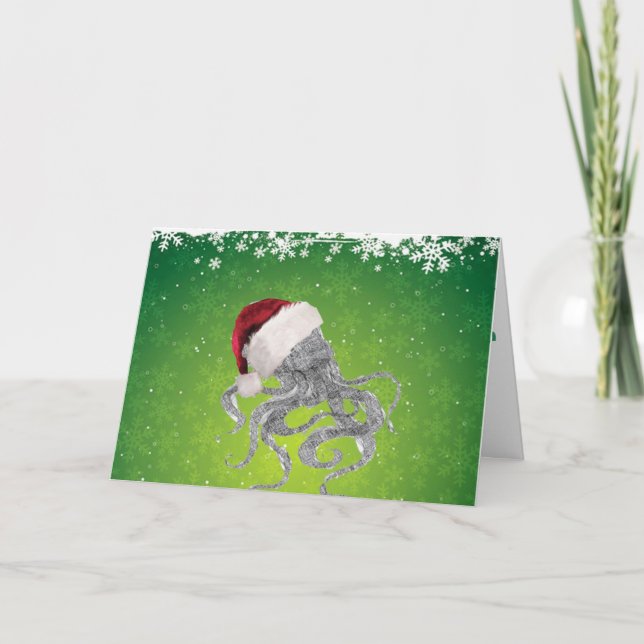 Cartes Pour Fêtes Annuelles Cthulhu Père Noël (Devant)