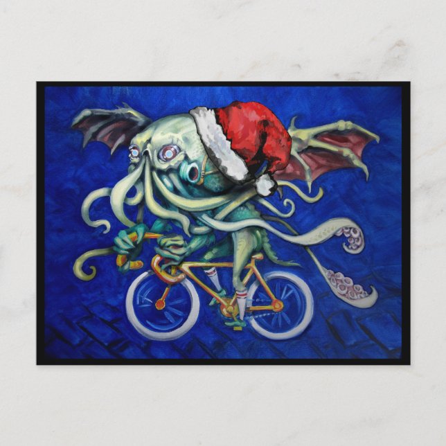 Cartes Pour Fêtes Annuelles Cthulhu pour Noël (Devant)