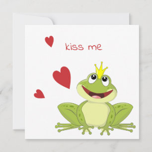 Cartes Pour Fêtes Annuelles Cube Frog Prince m'embrasse