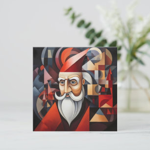 Cartes Pour Fêtes Annuelles Cubisme du Père Noël