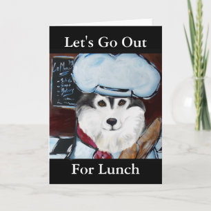 Cartes Pour Fêtes Annuelles Cuisinier Malamute d'Alaska