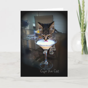 Cartes Pour Fêtes Annuelles Cujo le chat Milktini
