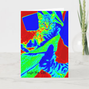 Cartes Pour Fêtes Annuelles Cujo le technicolor du chat