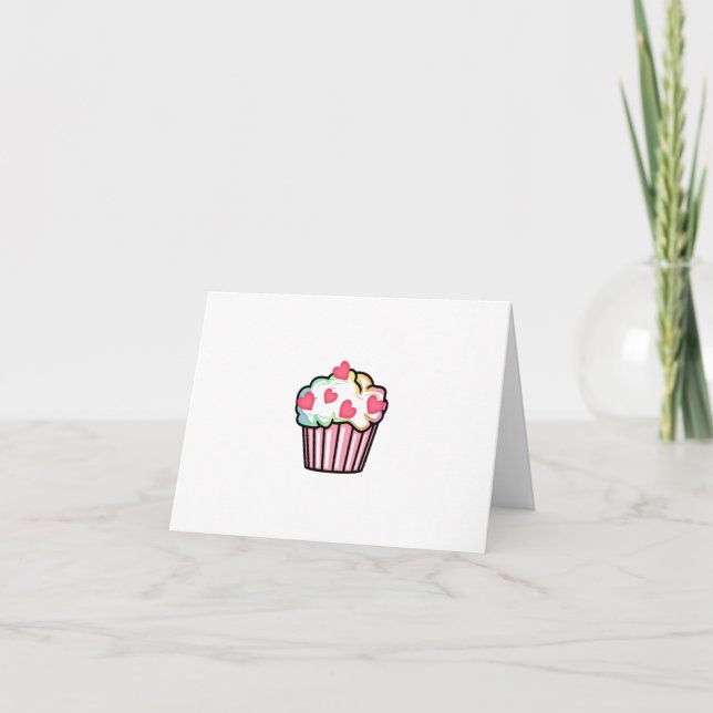 Cartes Pour Fêtes Annuelles Cupcake Love (Devant)