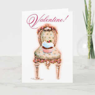 Cartes Pour Fêtes Annuelles Cupcake Pink Valentine