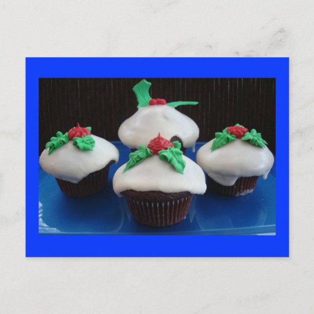 Cartes Pour Fêtes Annuelles Cupcakes Noël (Devant)