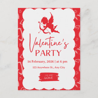 Cartes Pour Fêtes Annuelles ​"Cupid’s Arrow" – Vibrant Modern Valentine’s Part
