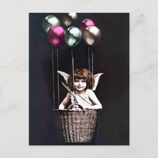 Cartes Pour Fêtes Annuelles Cupid vintage (Devant)