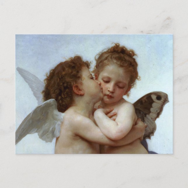 Cartes Pour Fêtes Annuelles Cupidé & Psyché Enfants Valentine (Devant)