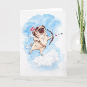 Cartes Pour Fêtes Annuelles Cupidon carlin valentine