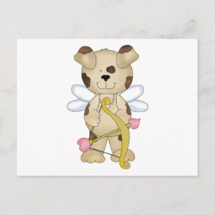 Cartes Pour Fêtes Annuelles cupidon chiot mignon valentin