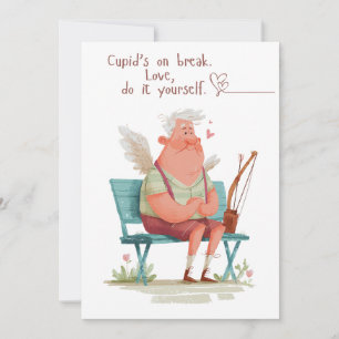 Cartes Pour Fêtes Annuelles Cupidon est en pause. L'amour, faites-le vous-même
