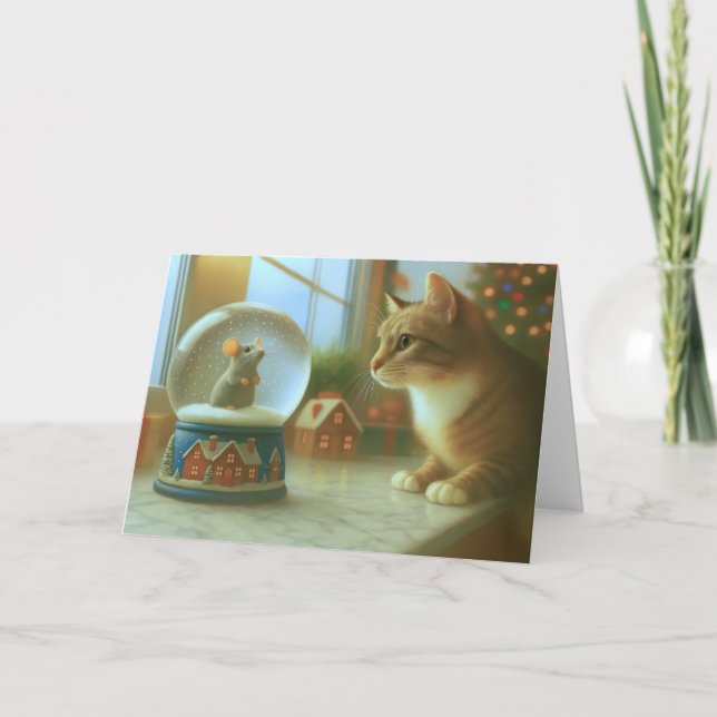 Cartes Pour Fêtes Annuelles Curious Whiskers and Mouse Christmas (Devant)
