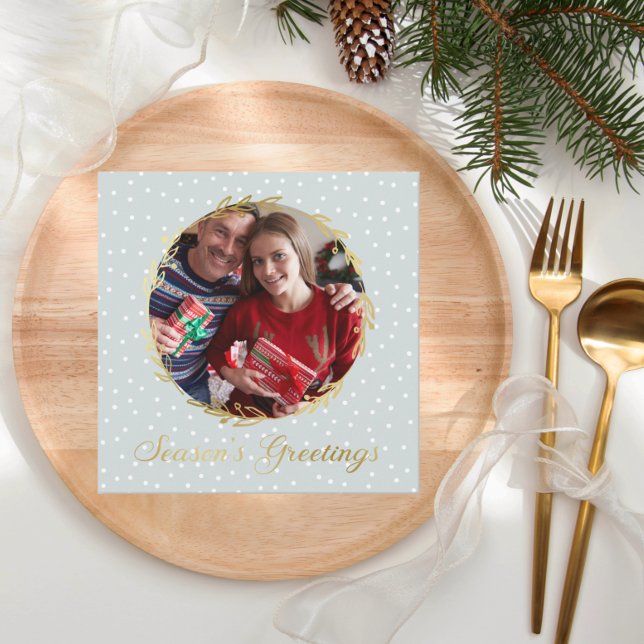 Cartes Pour Fêtes Annuelles Custom Christmas Trois Photos Salutation de la sai (Créateur téléchargé)