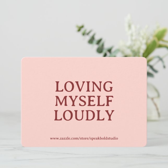 Cartes Pour Fêtes Annuelles Custom Confidence & Self-Care Card for Women (Debout devant)