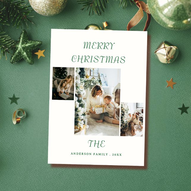 Cartes Pour Fêtes Annuelles Custom family photo merry christmas Card (Créateur téléchargé)