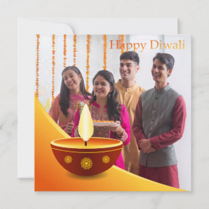 Cartes Pour Fêtes Annuelles Custom Happy Diwali Festival de la lumière Photo d