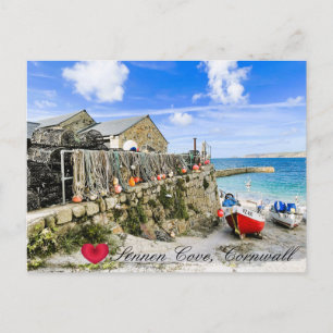 Cartes Pour Fêtes Annuelles Custom Heart Sennen Bateaux du port Cornwall Photo