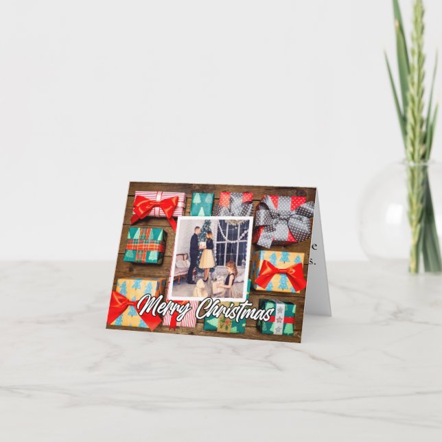 Cartes Pour Fêtes Annuelles Custom Holiday Photo Template Christmas (Devant)