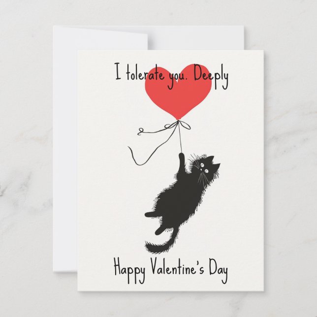 Cartes Pour Fêtes Annuelles 💘🐈Custom Paws & Passive-Aggression (Devant)