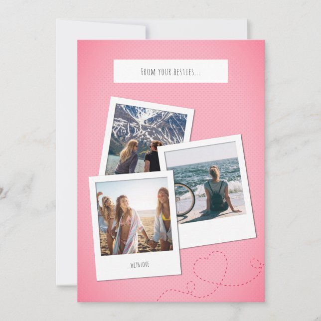 Cartes Pour Fêtes Annuelles Custom Photo Collage Card + Inspirational Message (Devant)