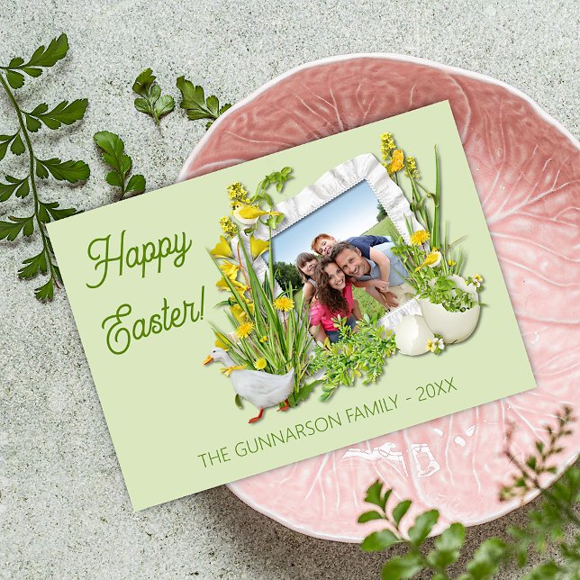 Cartes Pour Fêtes Annuelles Custom Photograph Frame Happy Easter Greeting (Créateur téléchargé)