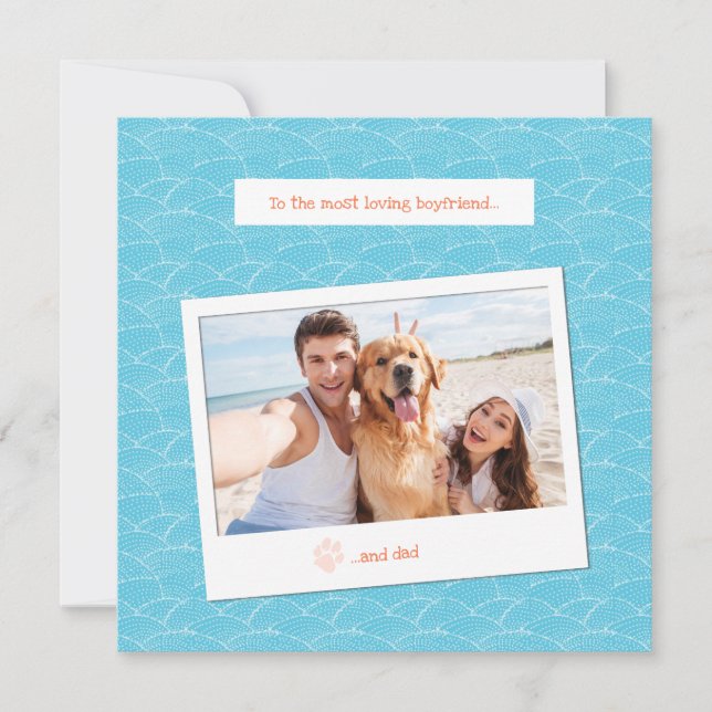 Cartes Pour Fêtes Annuelles Custom Polaroid Style Photo Card for Boyfriend (Devant)