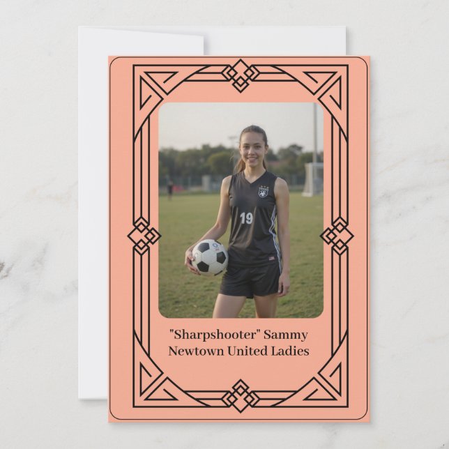 Cartes Pour Fêtes Annuelles Custom Portrait Photo Soccer Testimonial Invite (Devant)