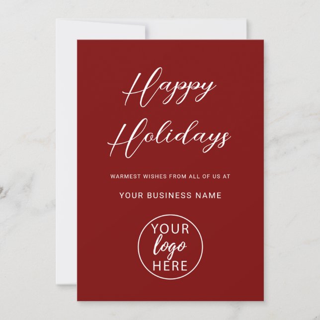 Cartes Pour Fêtes Annuelles Custom Professional Business Logo Christmas  (Devant)