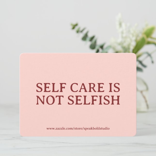 Cartes Pour Fêtes Annuelles Custom Self-Love & Mental Health Reminder Card Set (Debout devant)