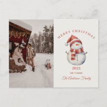 Custom Snowman aquarelle cadeau de Noël