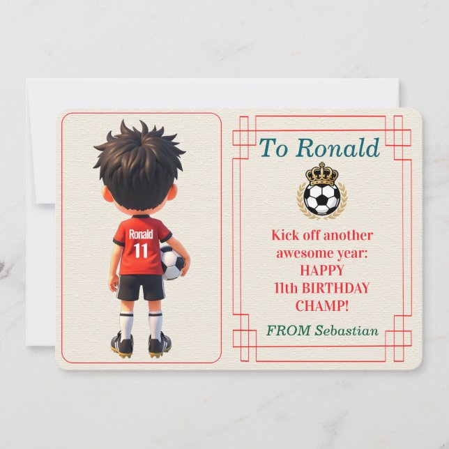 Cartes Pour Fêtes Annuelles Customisable Name Number and Text Birthday Boy (Devant)