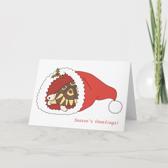 Cartes Pour Fêtes Annuelles Customizable Angulate Tortoise Christmas Card (Devant)